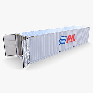 3D model 40ft Shipping Container PIL