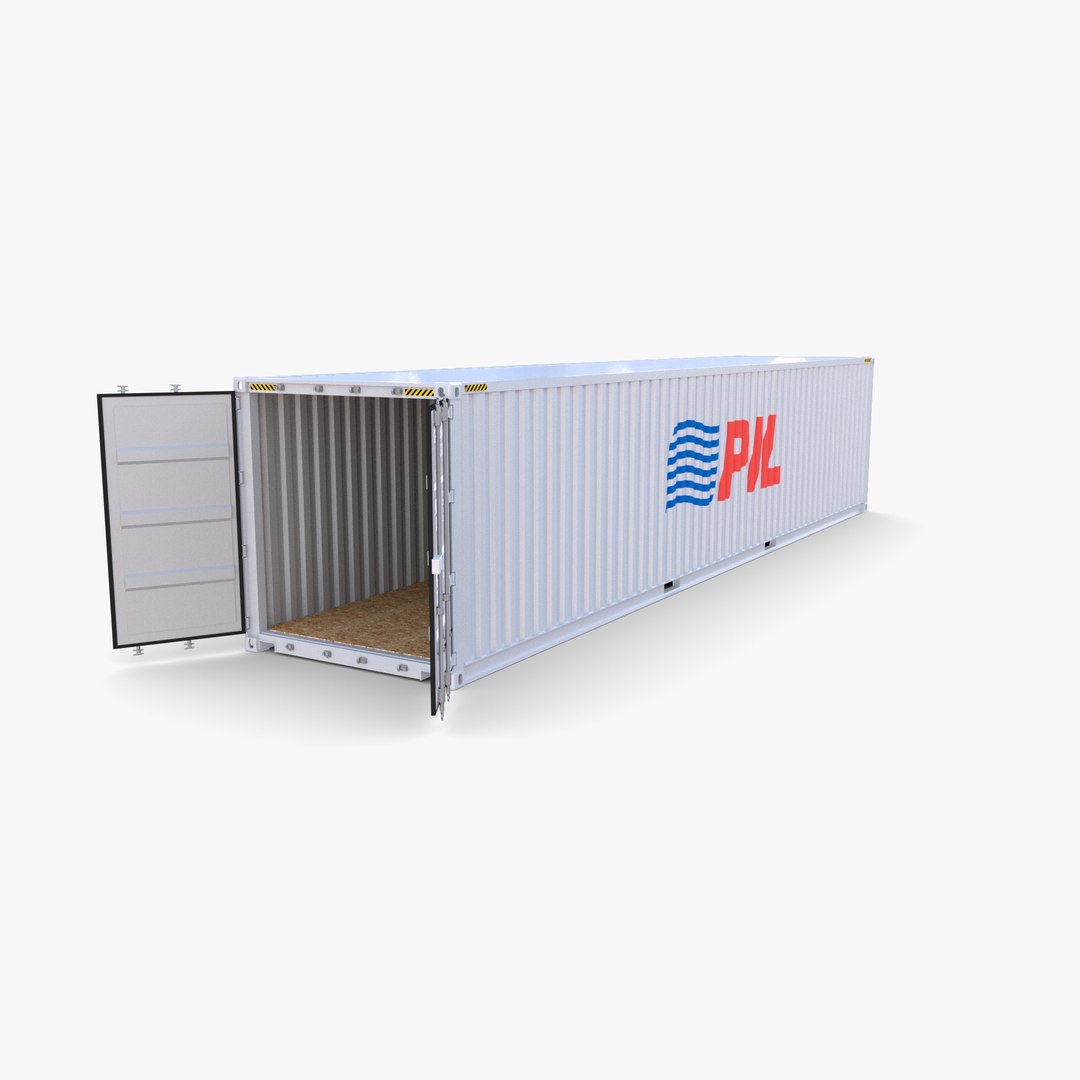3D Model 40ft Shipping Container PIL - TurboSquid 1780488