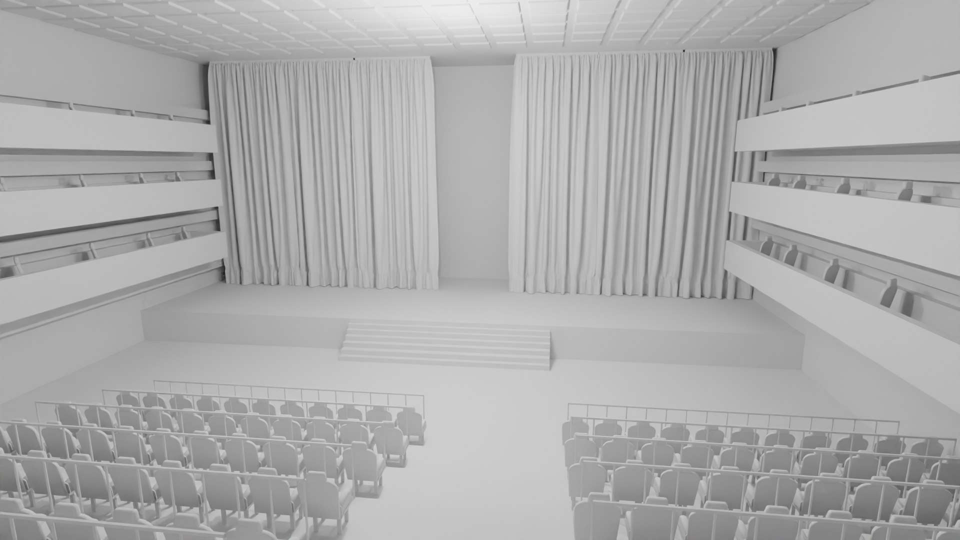3D Model Theater Hall Interior - TurboSquid 2159625