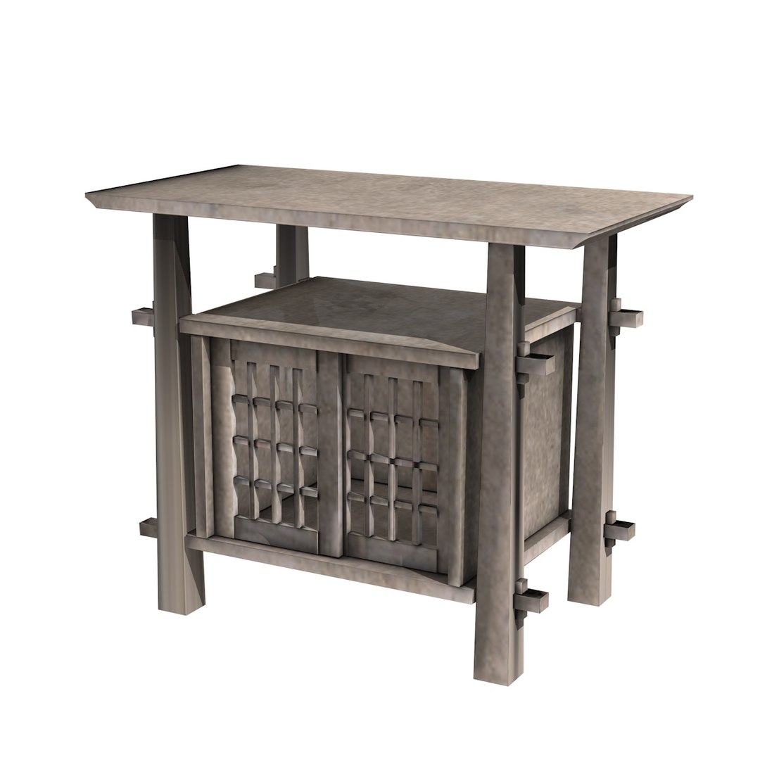 3d Model Japanese Table