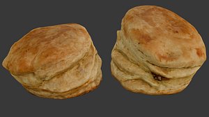 3D Buttermilk Biscuit 3D Scan