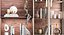 Bookcase with books decor and accessories