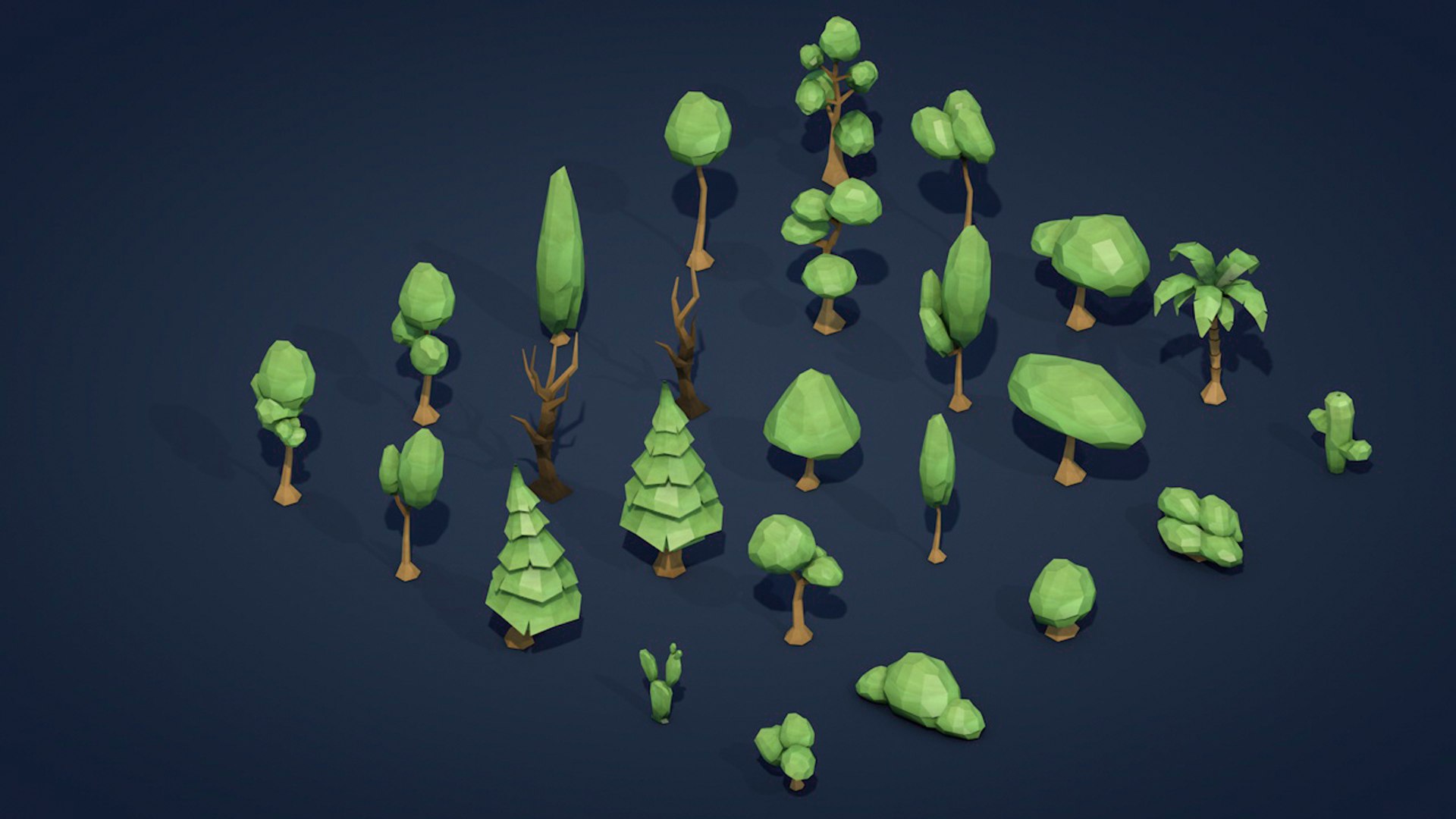 3D Trees Bushes - TurboSquid 1437756
