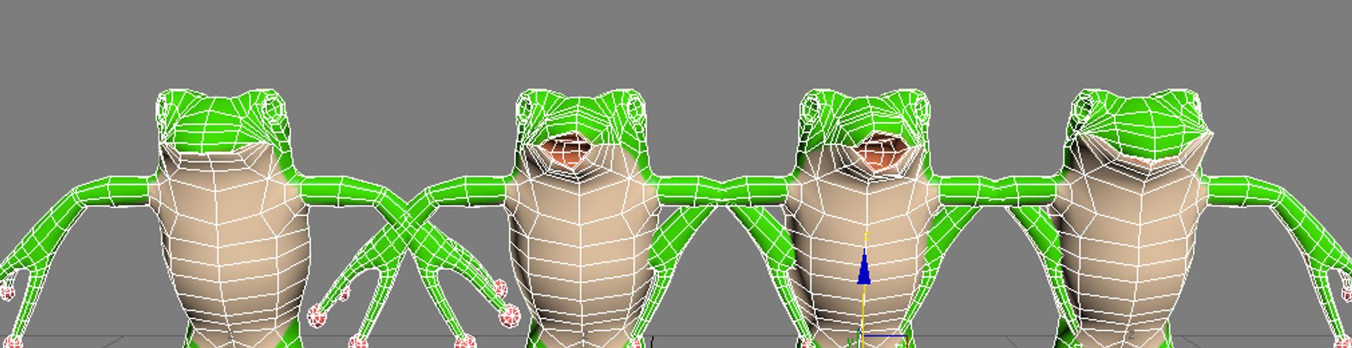 Cartoon Frog Rigged Character 3d Max