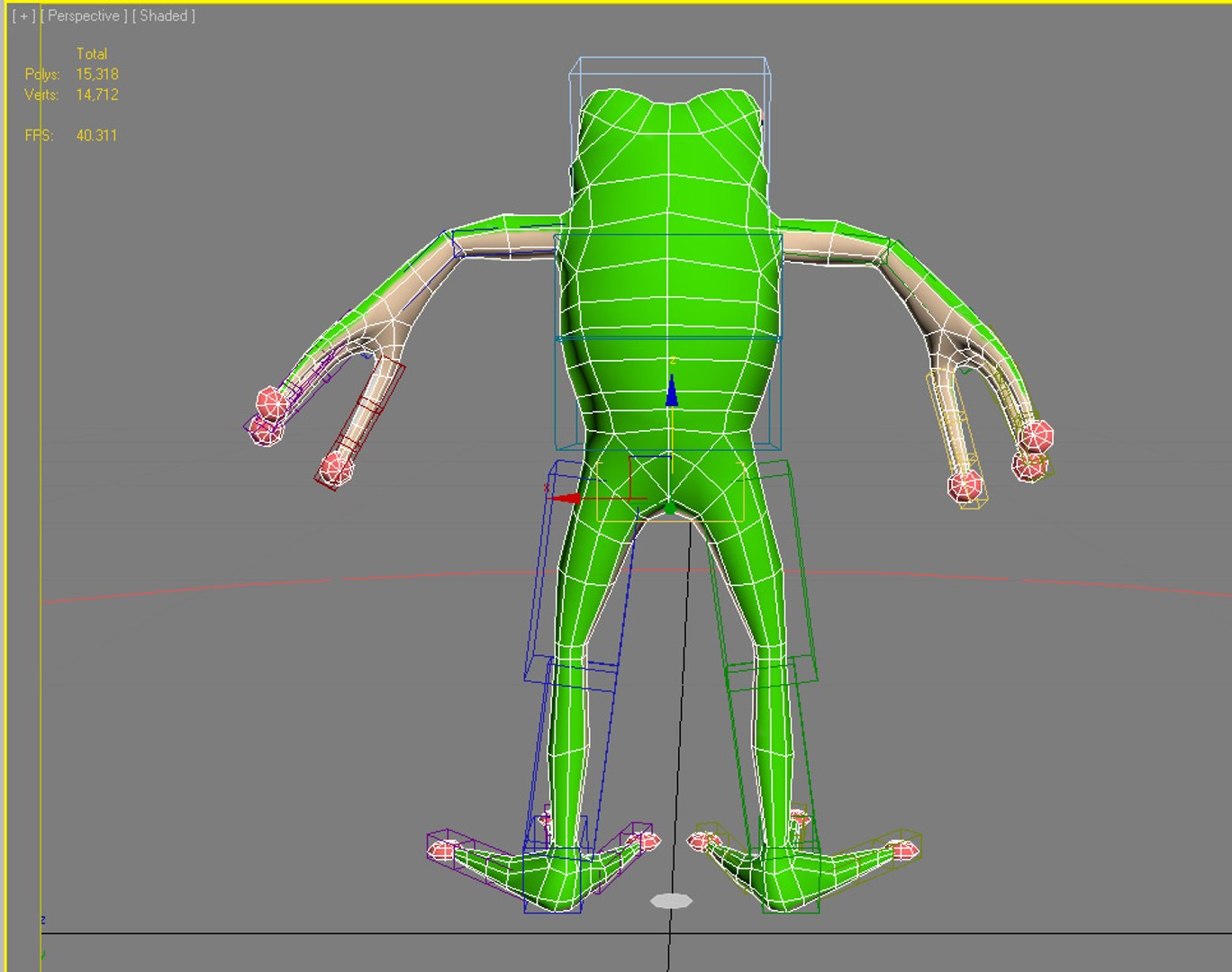 Cartoon Frog Rigged Character 3d Max