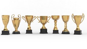 3D Trophy Cup Collection model