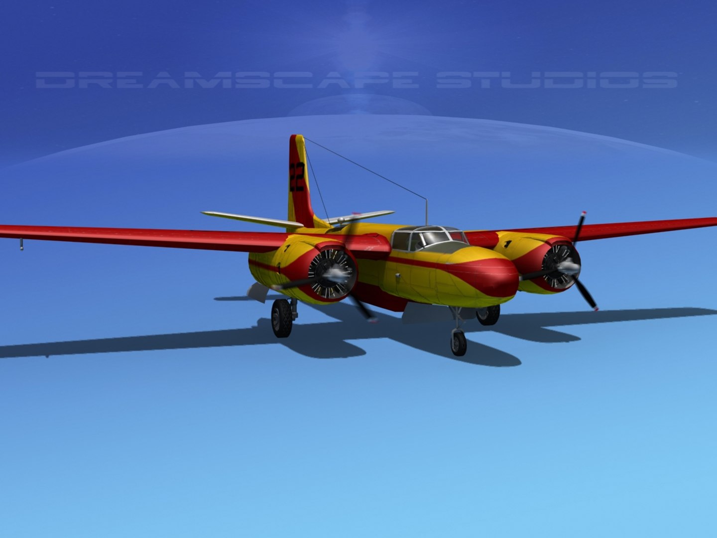 3d Propeller Douglas 322 Model