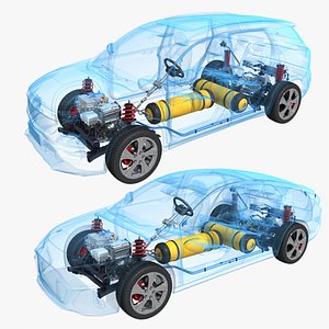Hydrogen Car Chassis X-Ray and Hydrogen SUV Chassis X-Ray
