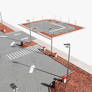 3D Land Plot for Fast Food Restaurant