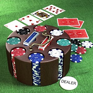 poker chip carousel 3d max