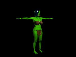 3D Goblin Girl 1 model