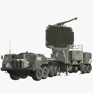 MAZ 74106 with 64N6 Big Bird Radar Camouflage Rigged