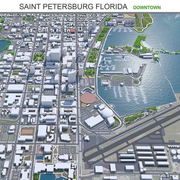 3D Saint Petersburg Downtown Florida USA - TurboSquid 1989753