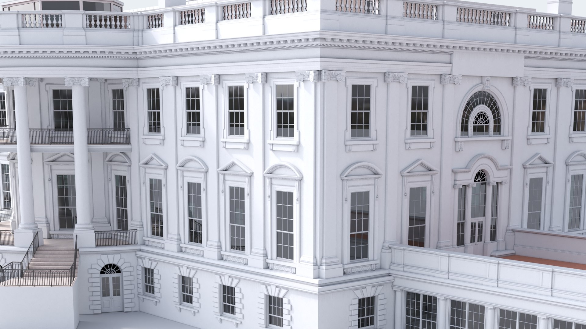 3D The White House Model - TurboSquid 2384985
