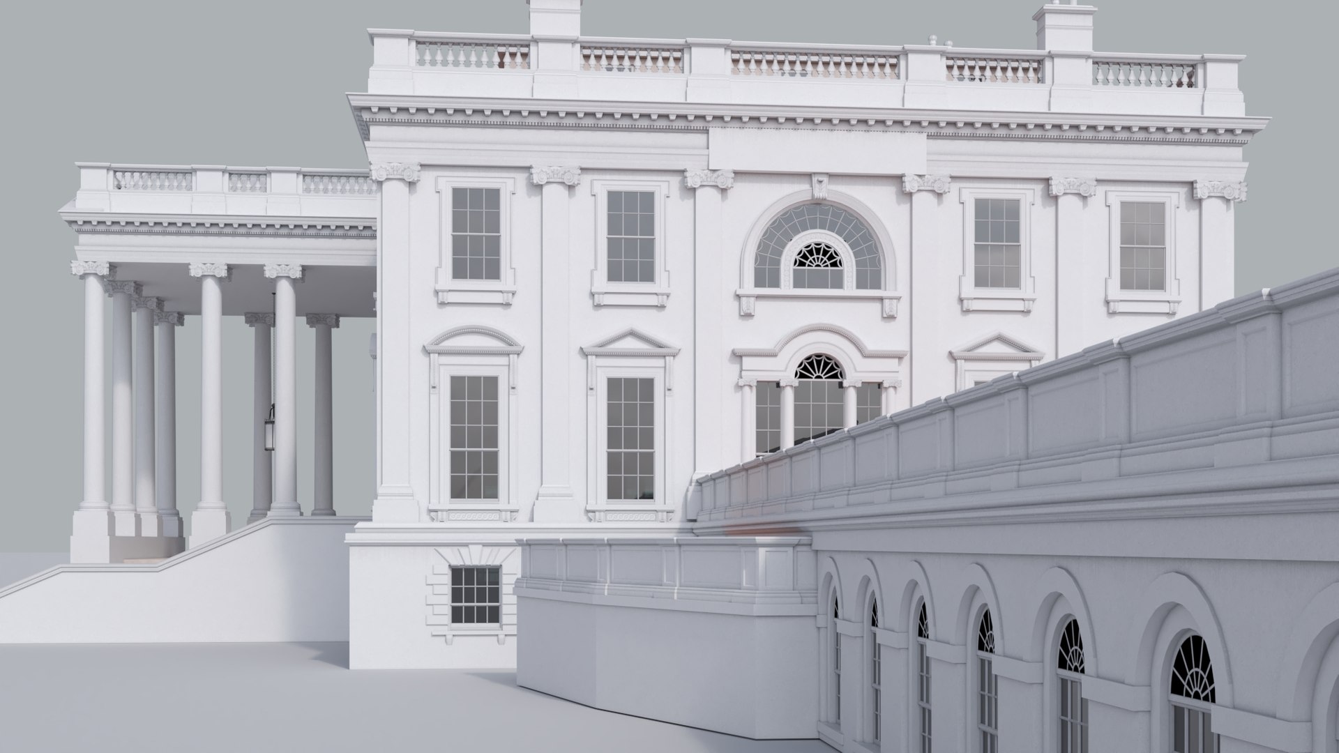 3D The White House Model - TurboSquid 2384985