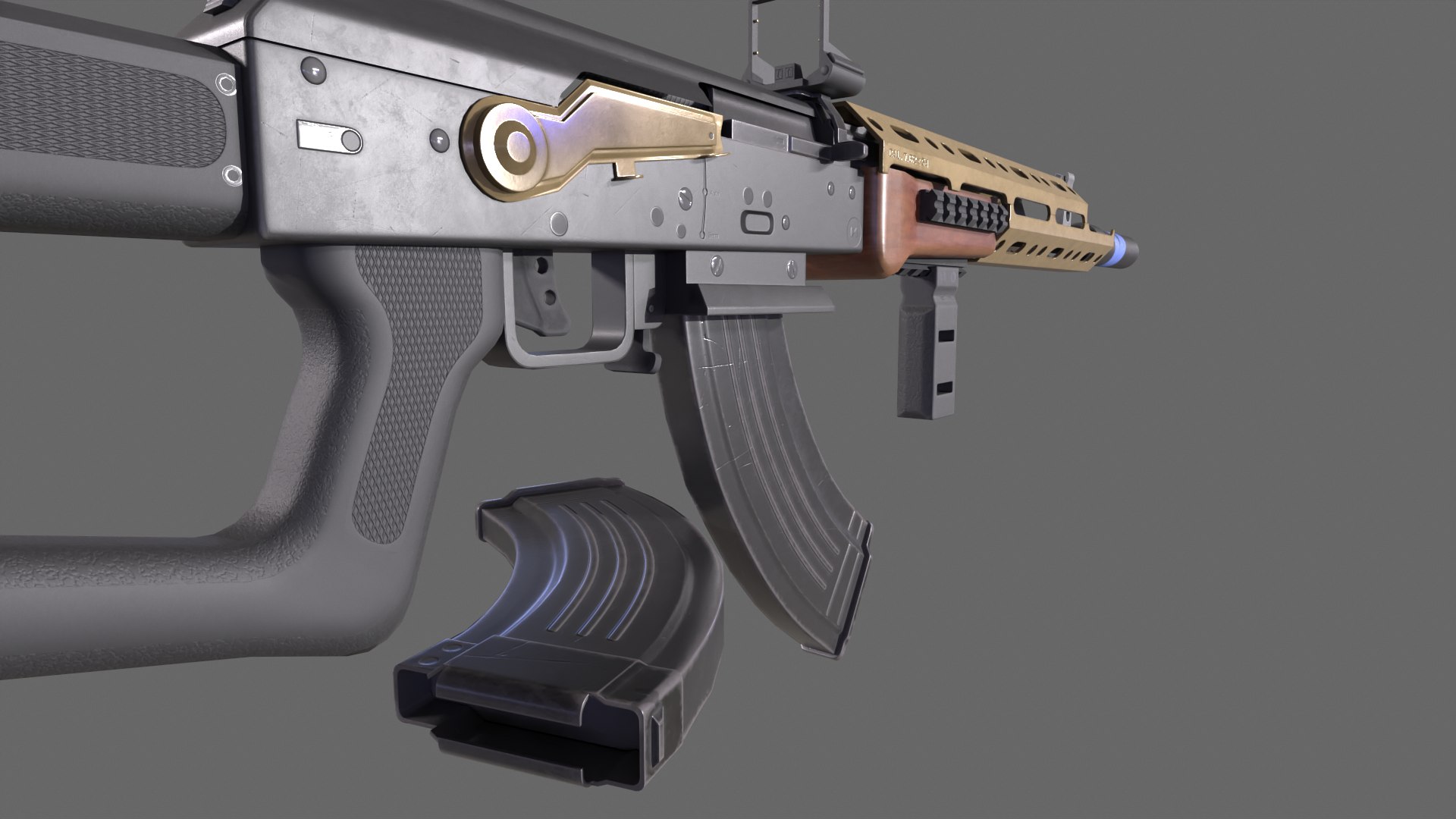 3D Model Assault Rifle RK-740 - TurboSquid 2171371