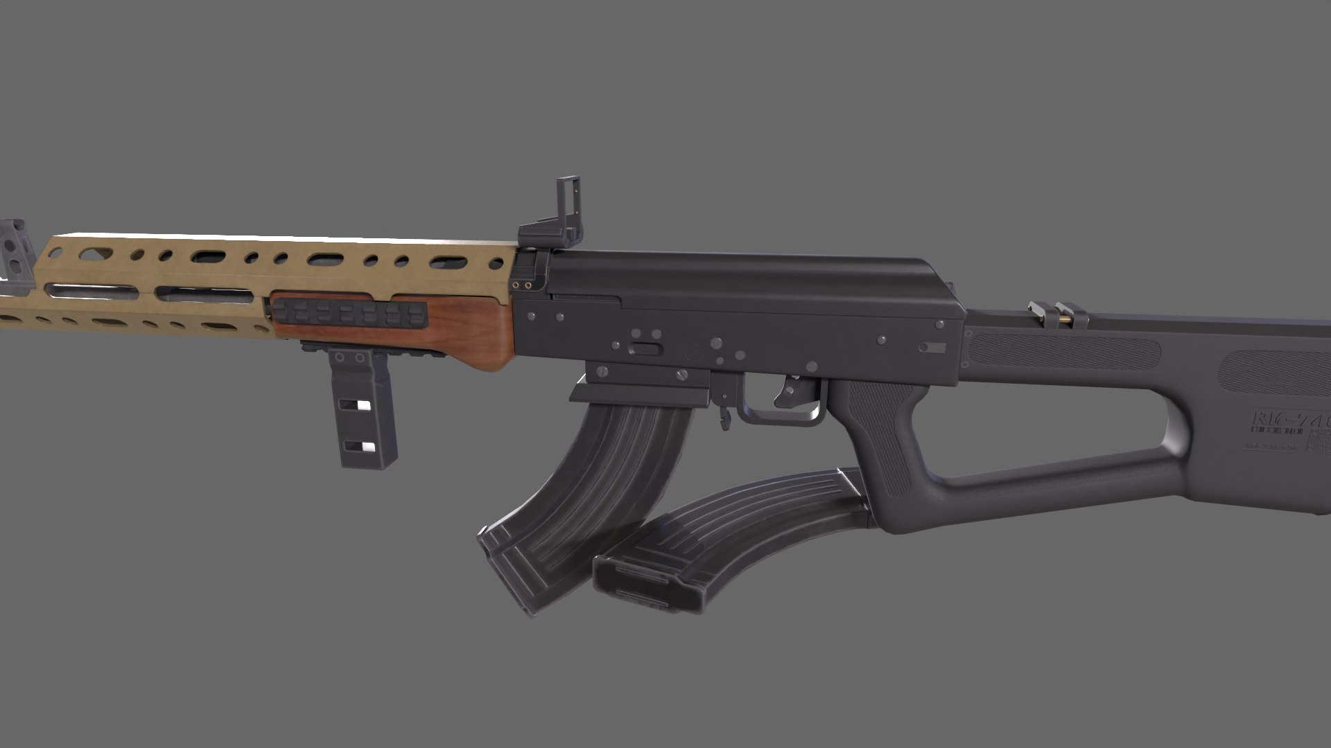 3D Model Assault Rifle RK-740 - TurboSquid 2171371