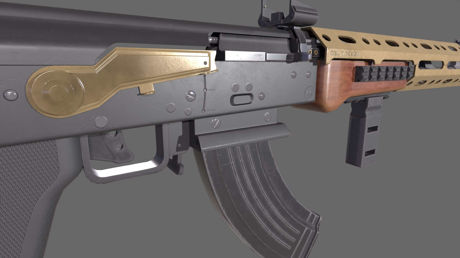 3D Model Assault Rifle RK-740 - TurboSquid 2171371