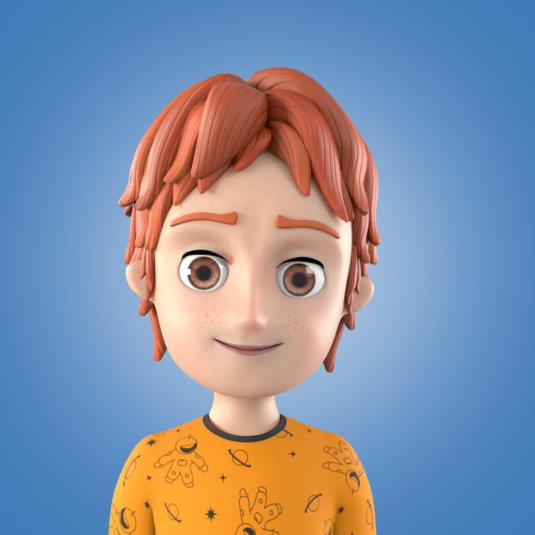 Cartoon Kid 3D Model - TurboSquid 1720617