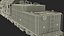 Vintage Steam Locomotive ATSF 3415 Rigged for Cinema 4D