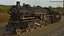Vintage Steam Locomotive ATSF 3415 Rigged for Cinema 4D