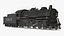 Vintage Steam Locomotive ATSF 3415 Rigged for Cinema 4D