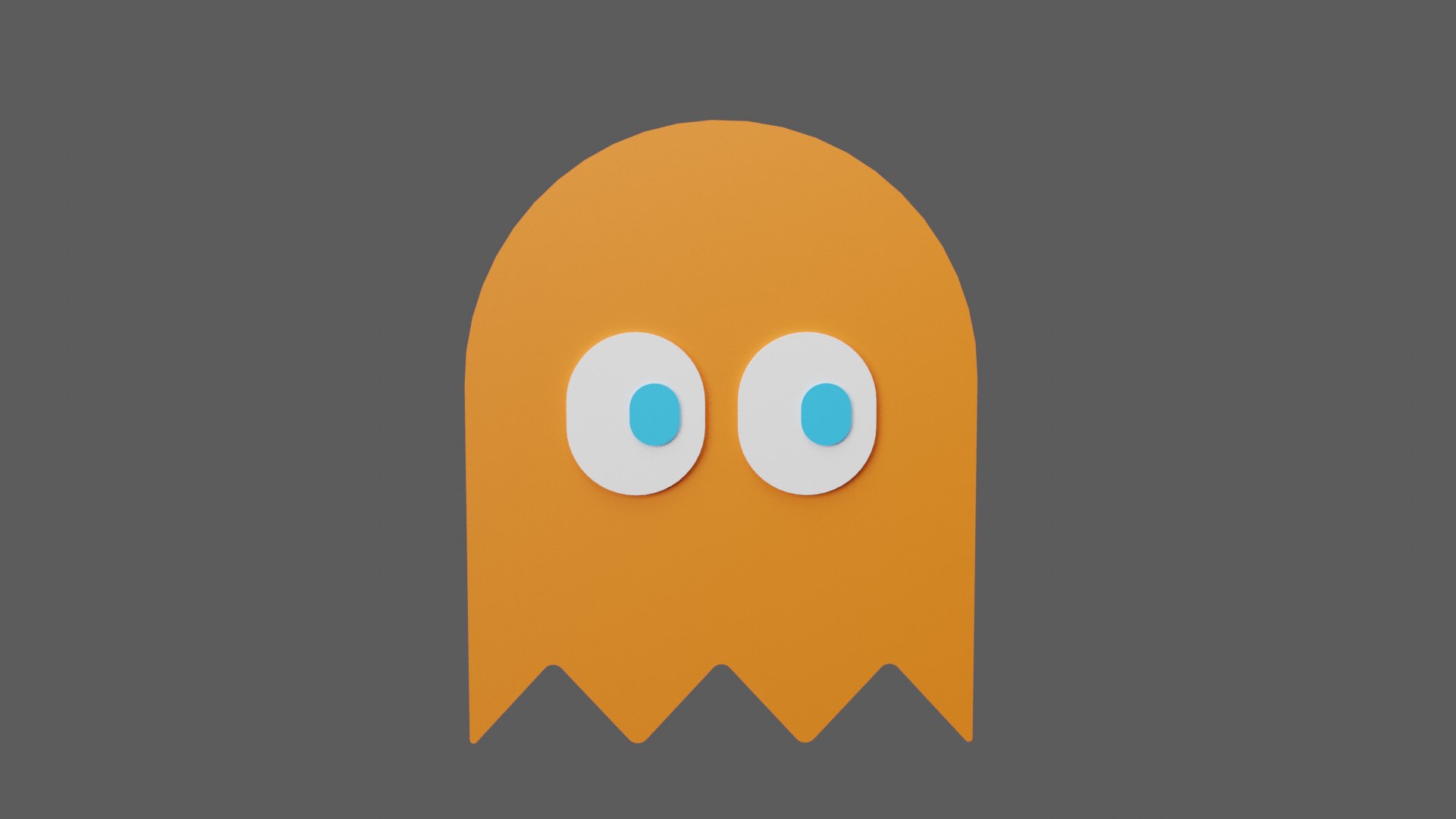 Pacman Ghost Clyde model TurboSquid 2045111