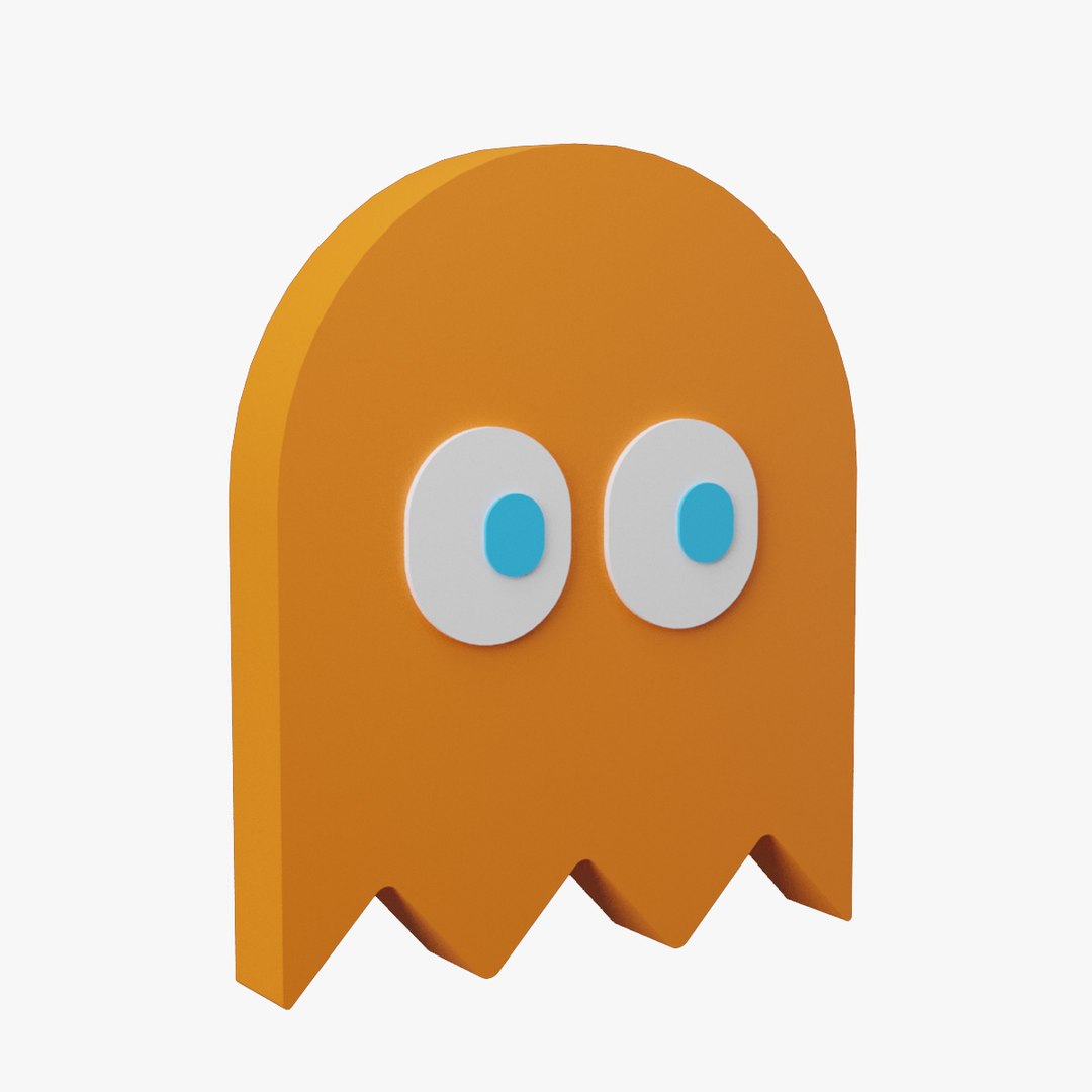 Pacman Ghost Clyde model TurboSquid 2045111