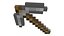 Minecraft Pixelated Stone Pickaxe Asset