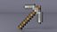 Minecraft Pixelated Stone Pickaxe Asset