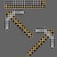 Minecraft Pixelated Stone Pickaxe Asset