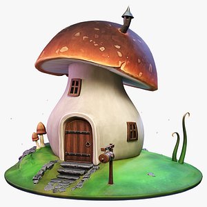 3D model Stylized Mushroom House