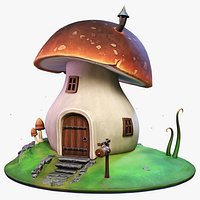 Stylized Mushroom House