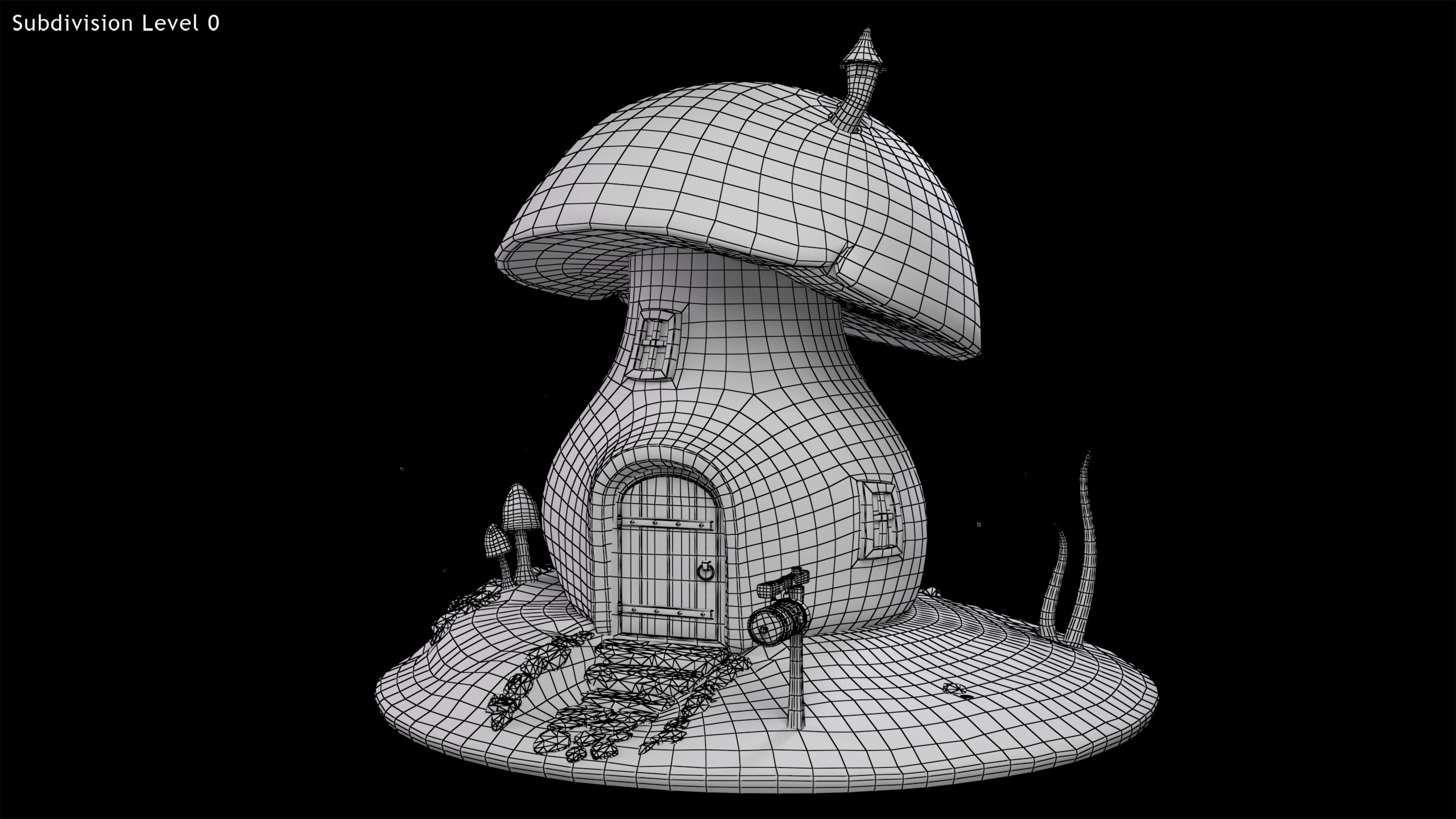 3D model Stylized Mushroom House - TurboSquid 1734137