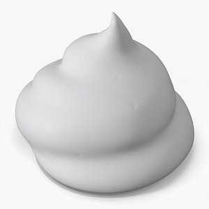 3D Shaving Foam Swirl Shape White