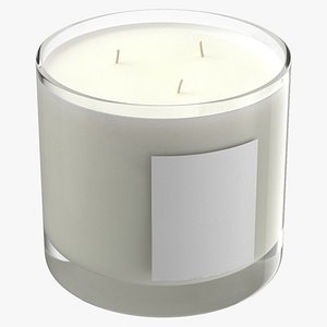 Scented Candle Big Glass 02 White