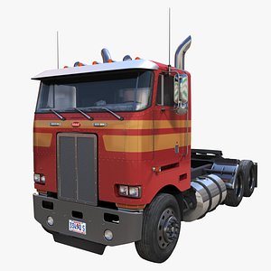 3D model Peterbilt 362 daycab truck