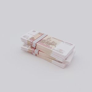 3D 100 Russian Ruble RUB Currency