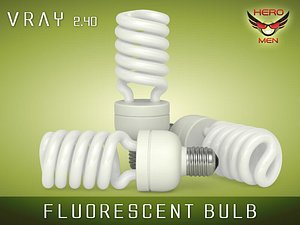 fluorescent bulb light 3d model