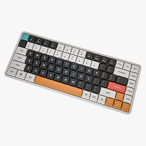 3D 75-Percent Layout Keyboard White
