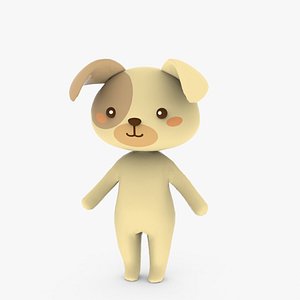 Cartoon Dog Rigged 3D model