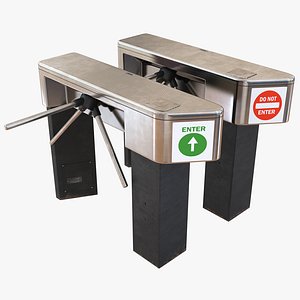 Tripod Turnstile 3D Models Set