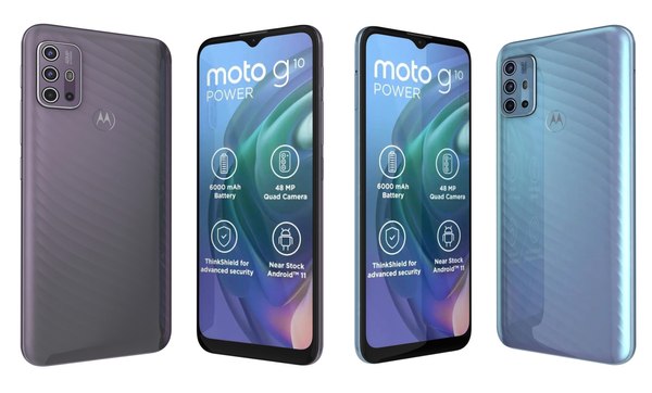 3D Motorola Moto G10 Power Aurora Grey And Breeze Blue