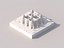 Cartoon Low Poly Ankor Wat Temple