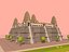 Cartoon Low Poly Ankor Wat Temple