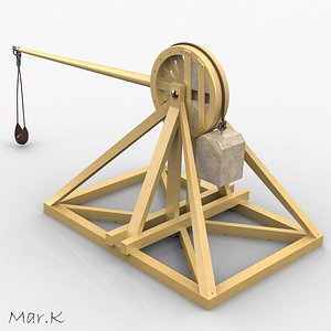 3d model of catapult leonardo da