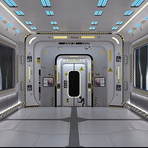 Sci-Fi Functional Hall Room 3D