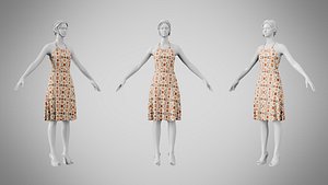 Dress 22 Terracotta Pebble Pattern