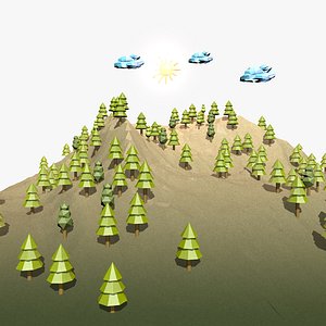 3d model cartoon landscape