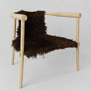 3d max chair fur hair